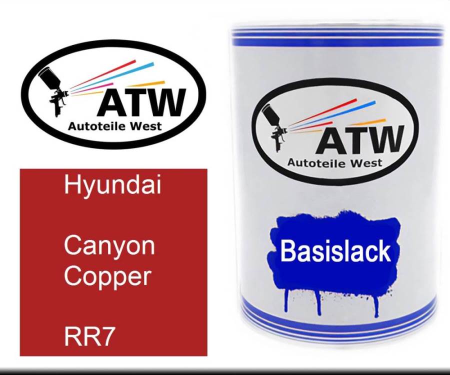 Hyundai, Canyon Copper, RR7: 500ml Lackdose, von ATW Autoteile West.